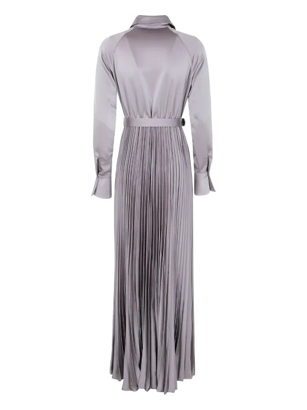 self portrait pleated dress Self-Portrait Pleated Shirt Dress | Grey