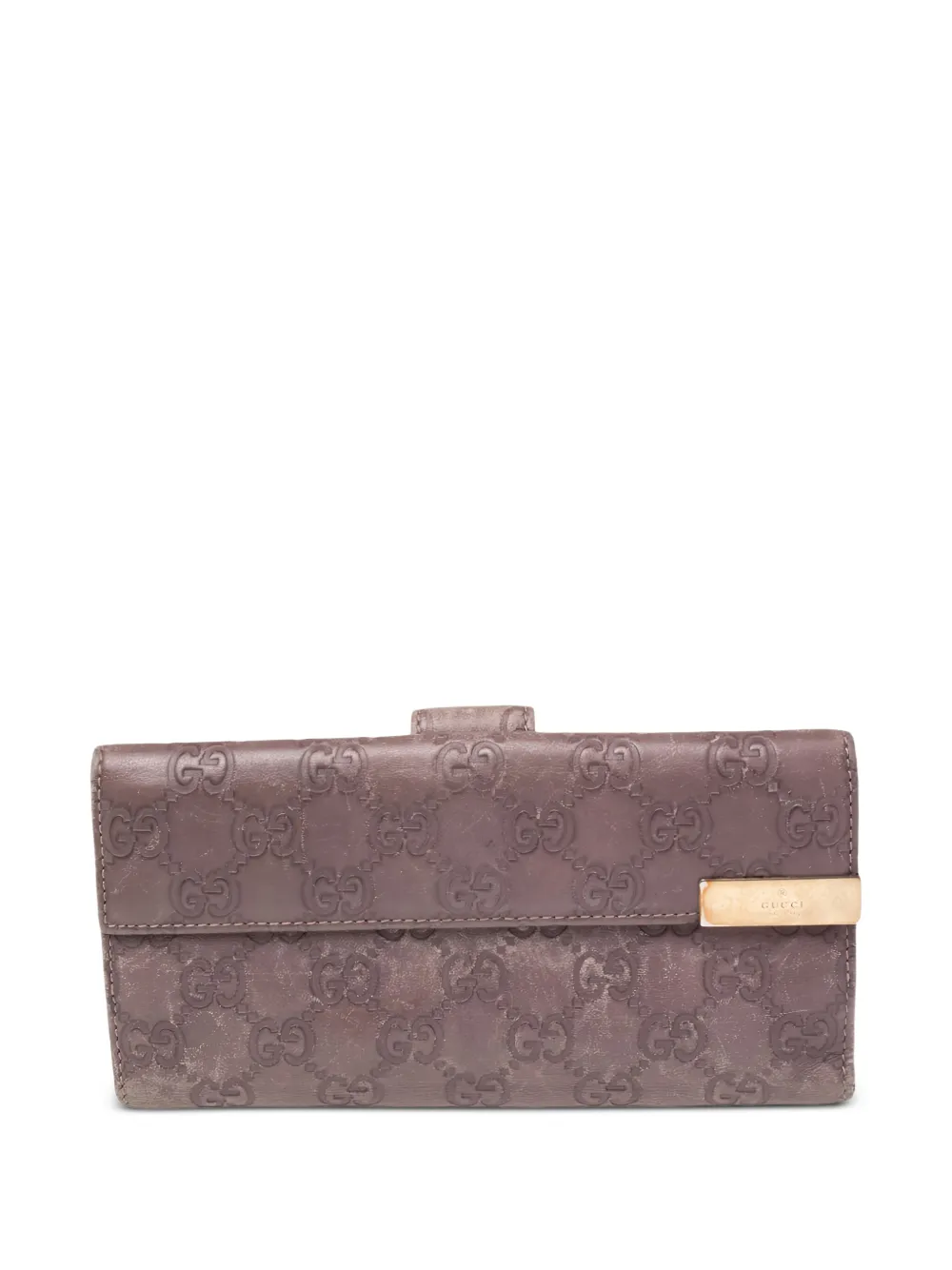 Pre-owned Gucci Monogram Leather Wallet