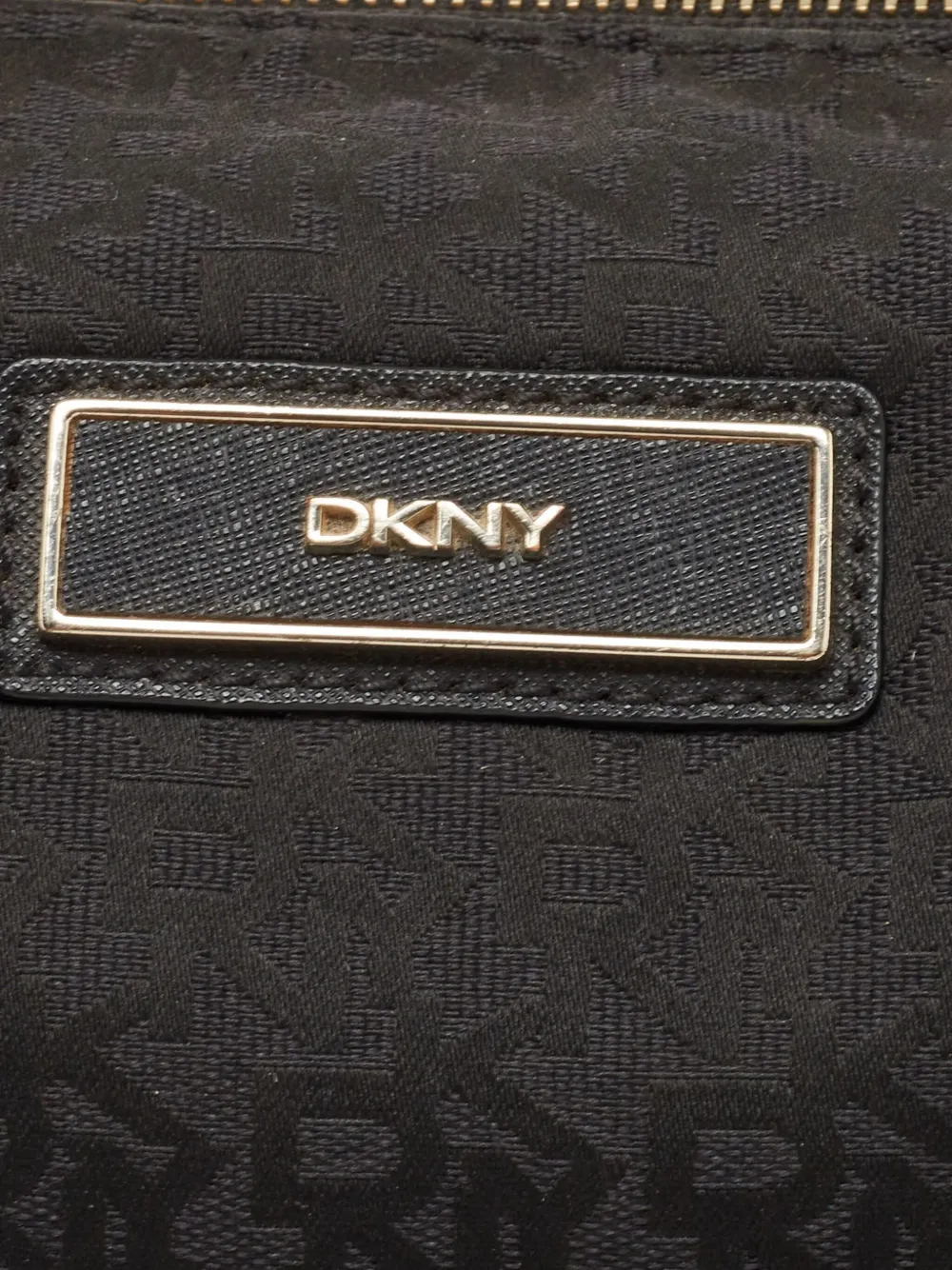 Pre-owned Dkny Vintage Monogram-jacquard Tote Bag