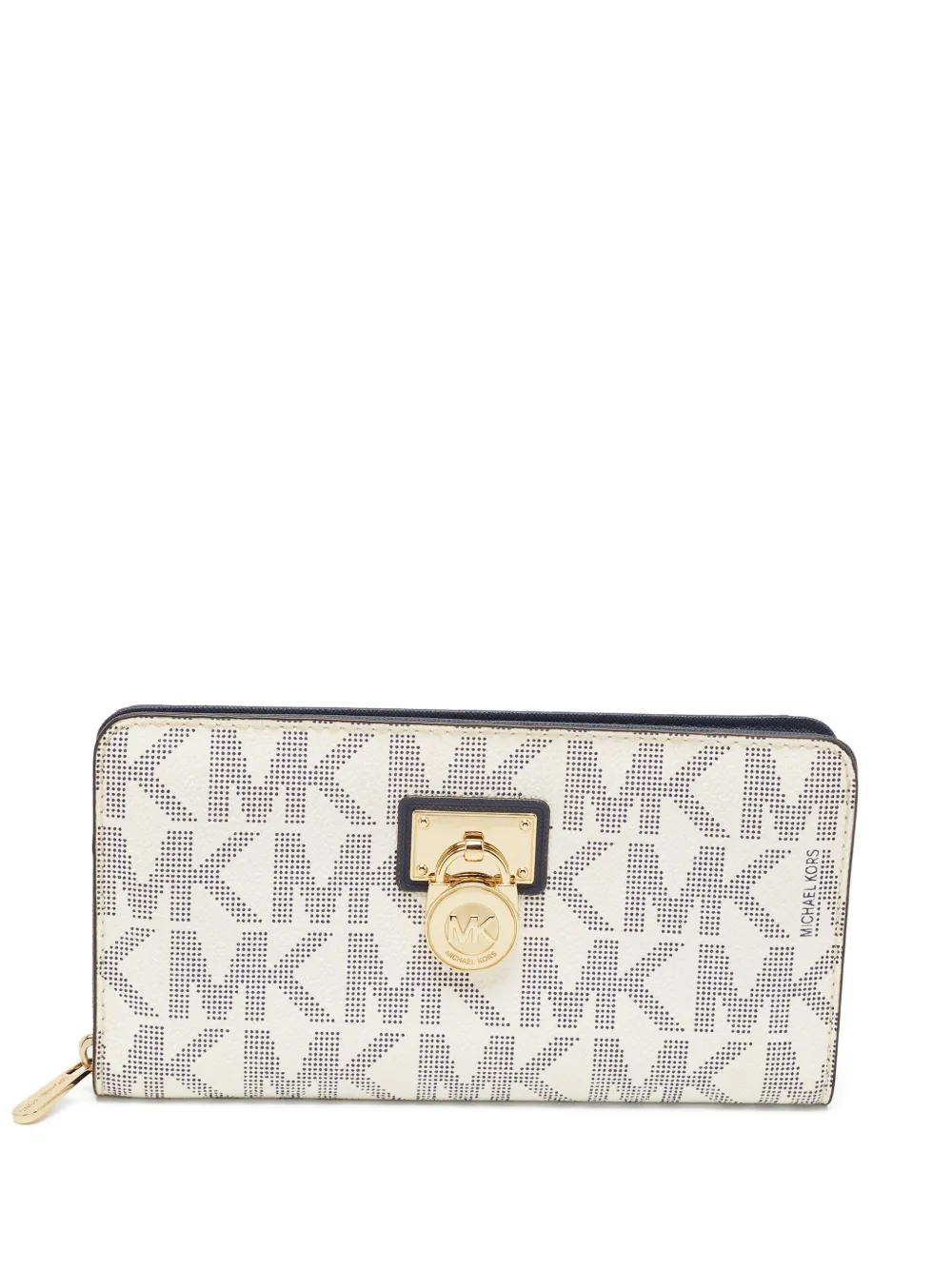 Michael Kors Vintage logo-embossed zip-around wallet | White | Image 1