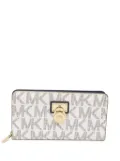 Michael Kors Vintage logo-embossed zip-around wallet - White