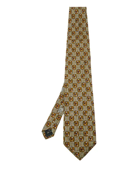 Ermenegildo Zegna Vintage floral striped silk tie