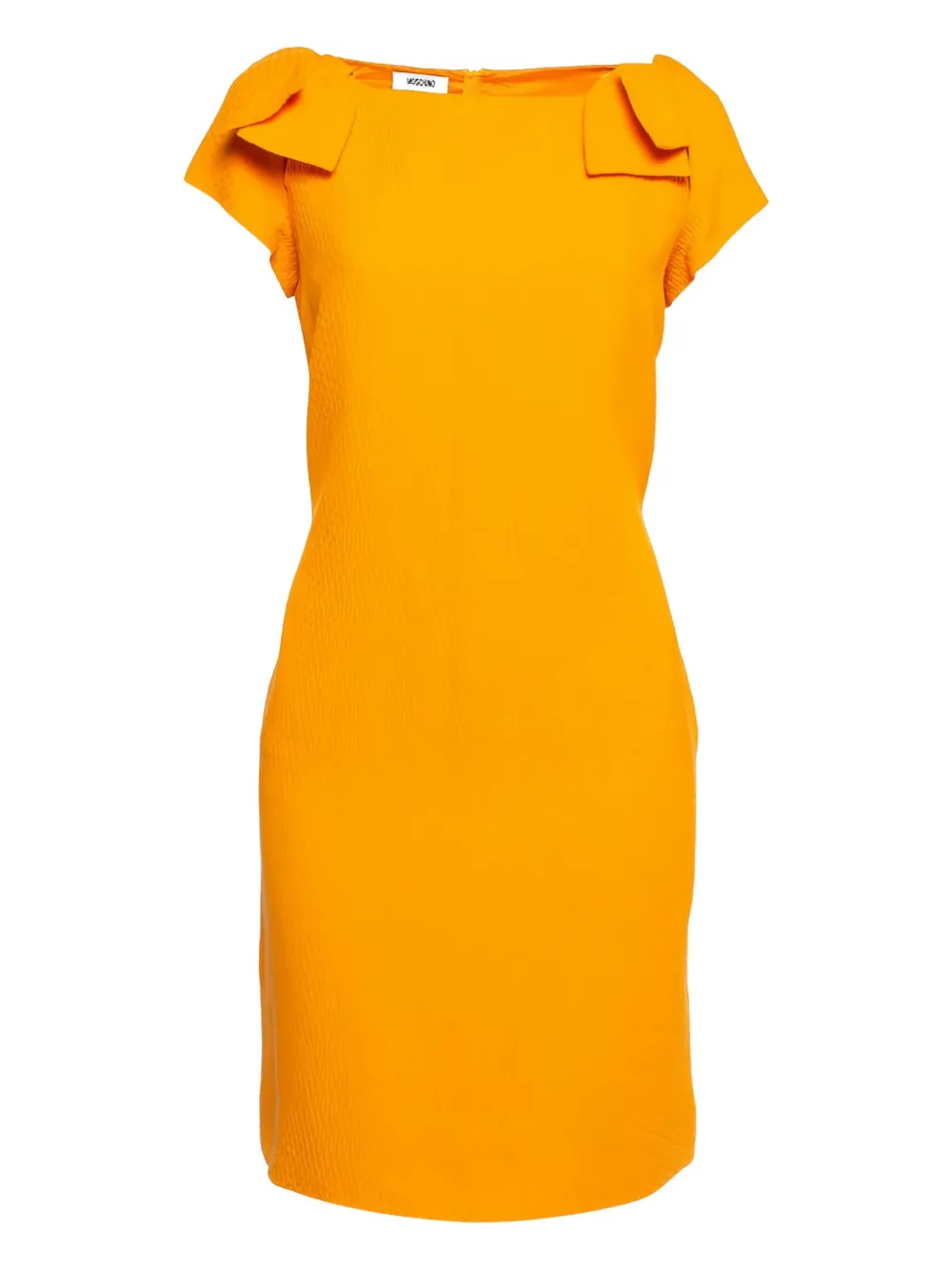 Moschino Pre-Owned draped-shoulders midi dress | Orange | Image 1