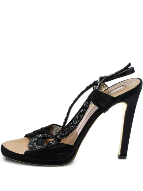 Roberto Cavalli Vintage 115mm pre-owned satin embellished sandals