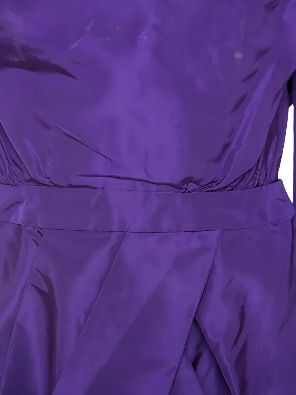 Vera Wang Off-the-shoulder Ruched Mini Dress - Purple Vera Wang Off-the-shoulder Ruched Mini Dress - Purple