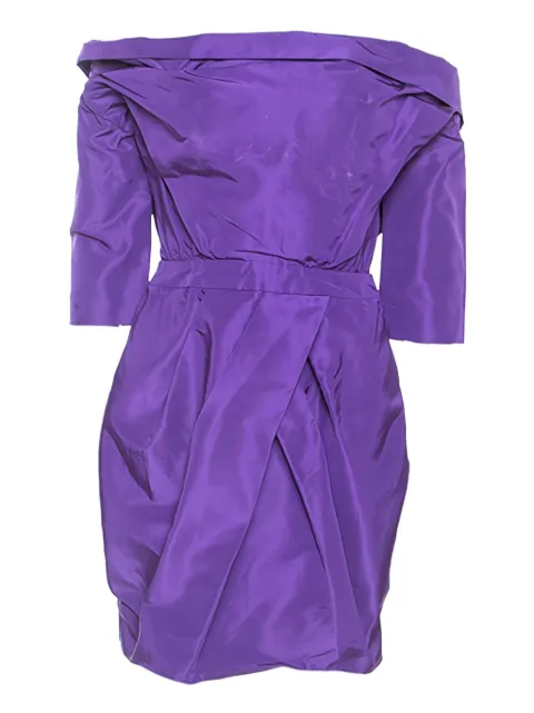 Vera Wang pre-owned off-the-shoulder ruched mini dress