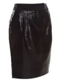 Escada Pre-Owned metallic pencil midi skirt - Black