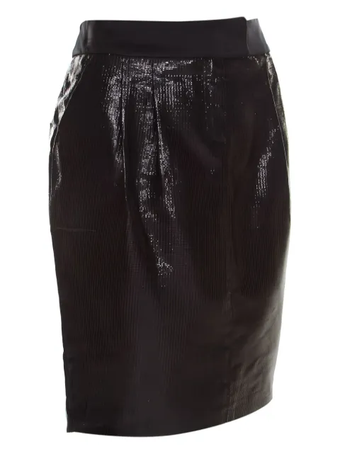Escada Pre-Owned metallic pencil midi skirt