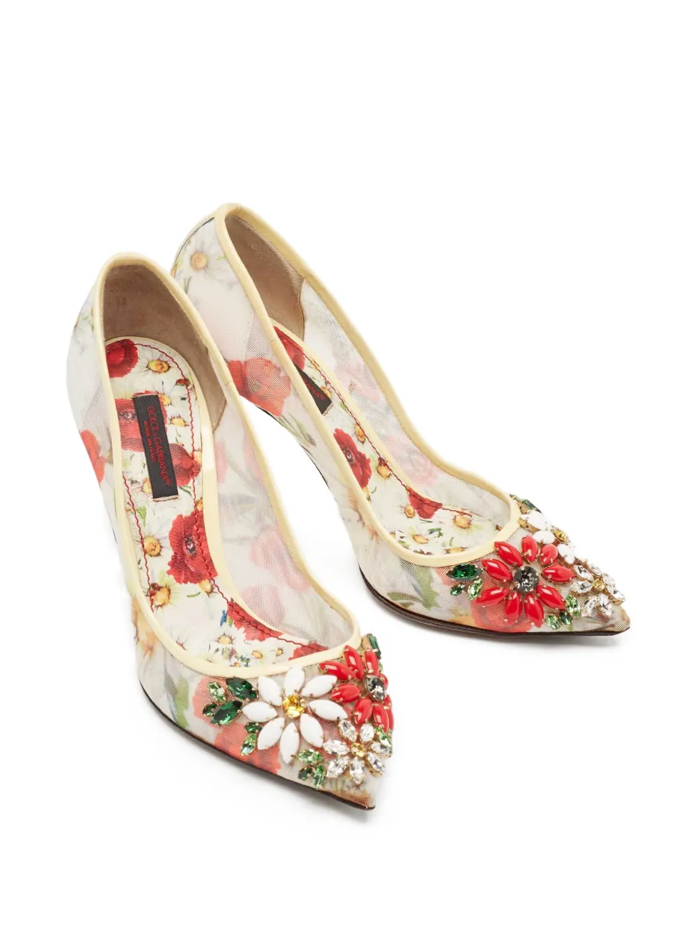 Dolce & Gabbana Pre-Owned floral-embellished pointed-toe pumps | Image 2