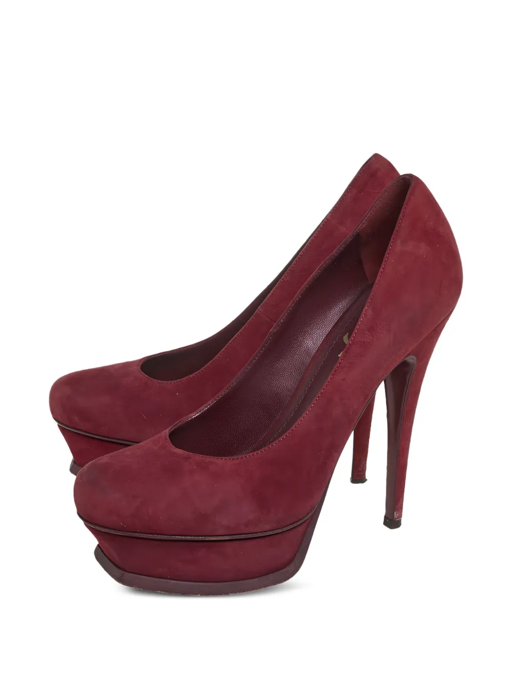 Saint Laurent Pre-Owned 140 mm Tribtoo pumps met plateauzool - Rood