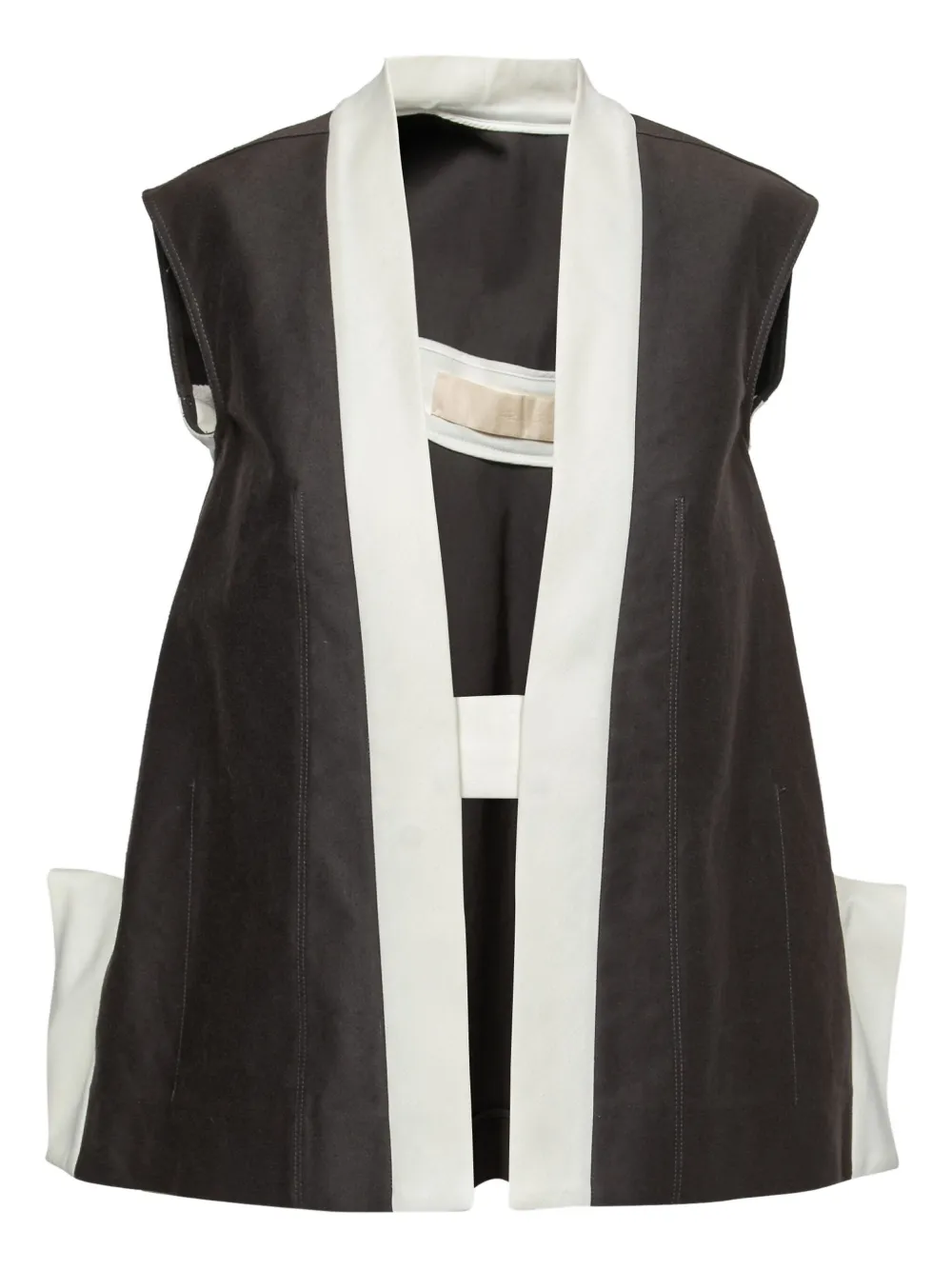 Rick Owens Vintage cotton sleeveless jacket | Brown | Image 1