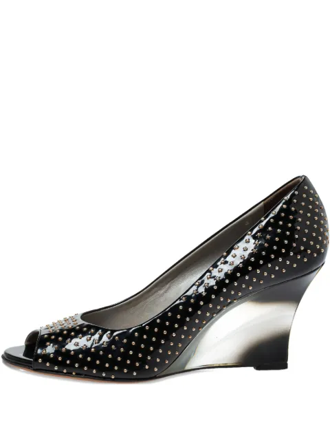 Versace Pre-Owned 80mm studded leather wedges