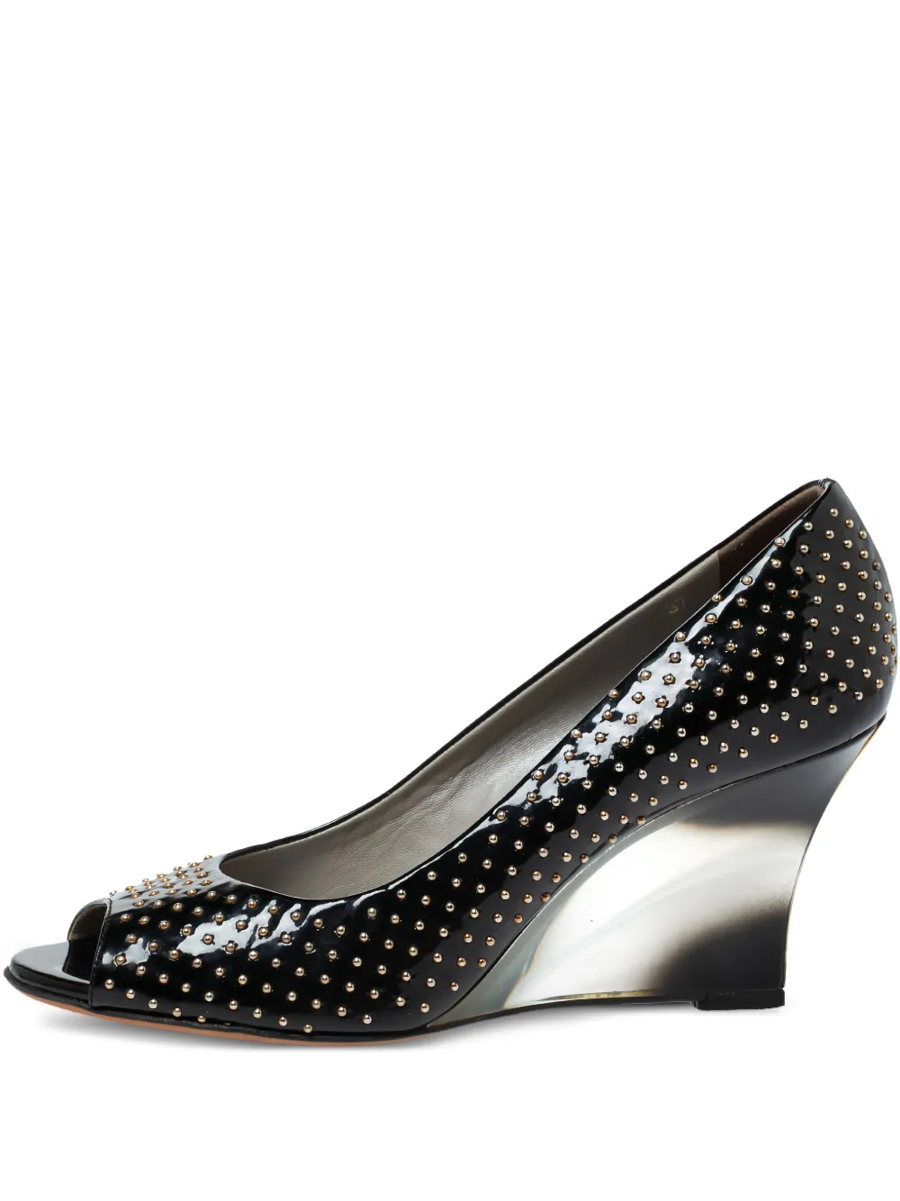80mm studded leather wedges
