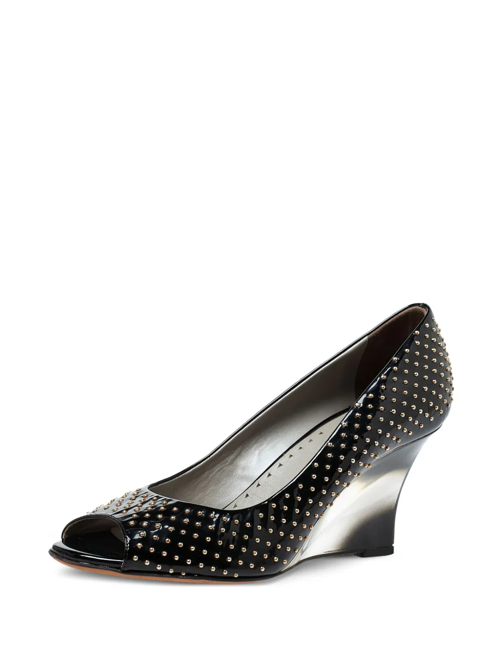 Versace Pre-Owned 80 mm leren sleehakken met studs - Zwart