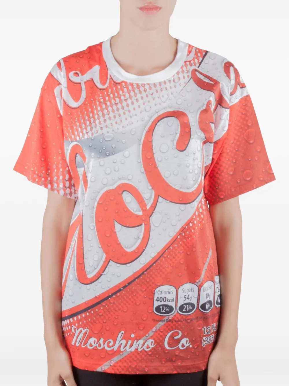 Moschino Pre-Owned 2024 Soda プリント Tシャツ - レッド Moschino Pre-Owned 2024 Soda プリント Tシャツ - レッド