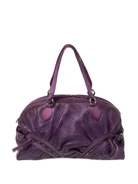 Moschino Pre-Owned draped-design leather tote bag
