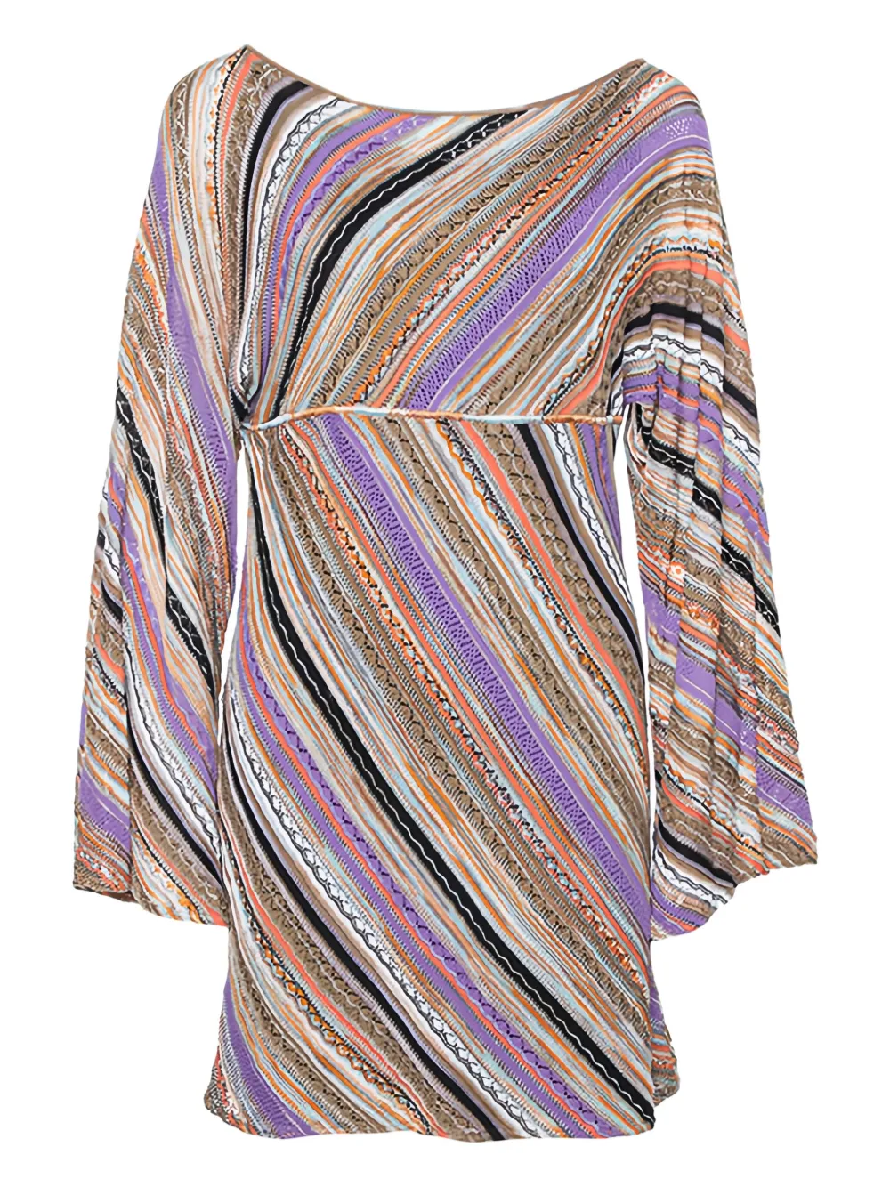 2023 knit chevron mini dress