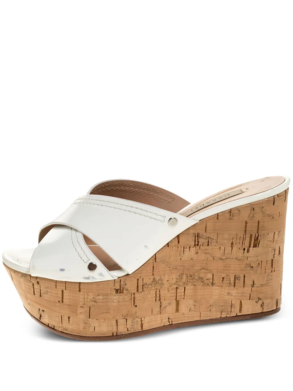 pre-owned 95mm patent-leather sandals