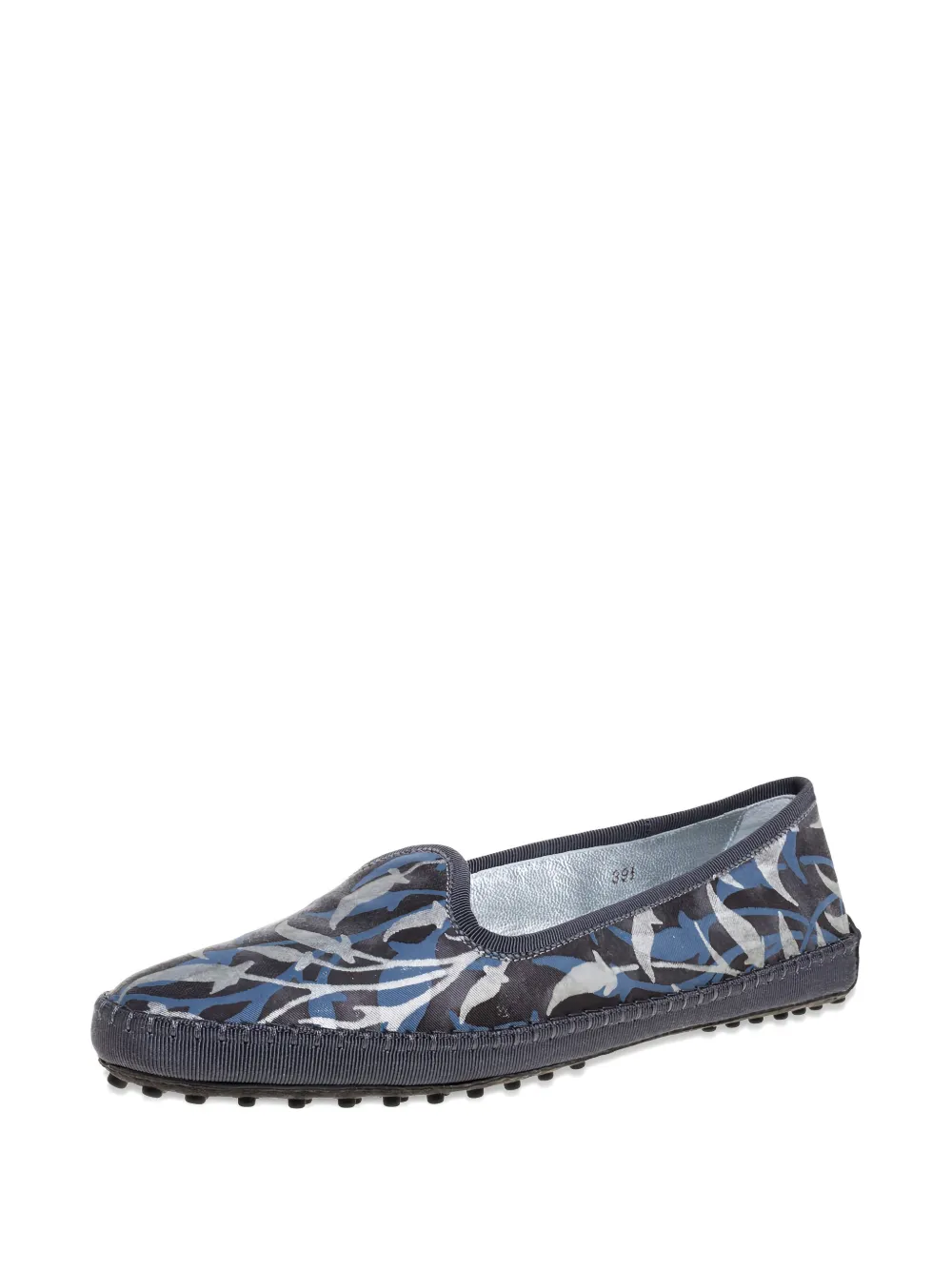 Tod's Vintage Gommino sneakers met bloemenprint - Zwart