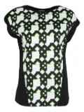 Peter Pilotto geometric-frame top - Black