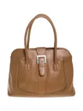 Tod's Vintage buckled rolled-handle tote bag - Brown
