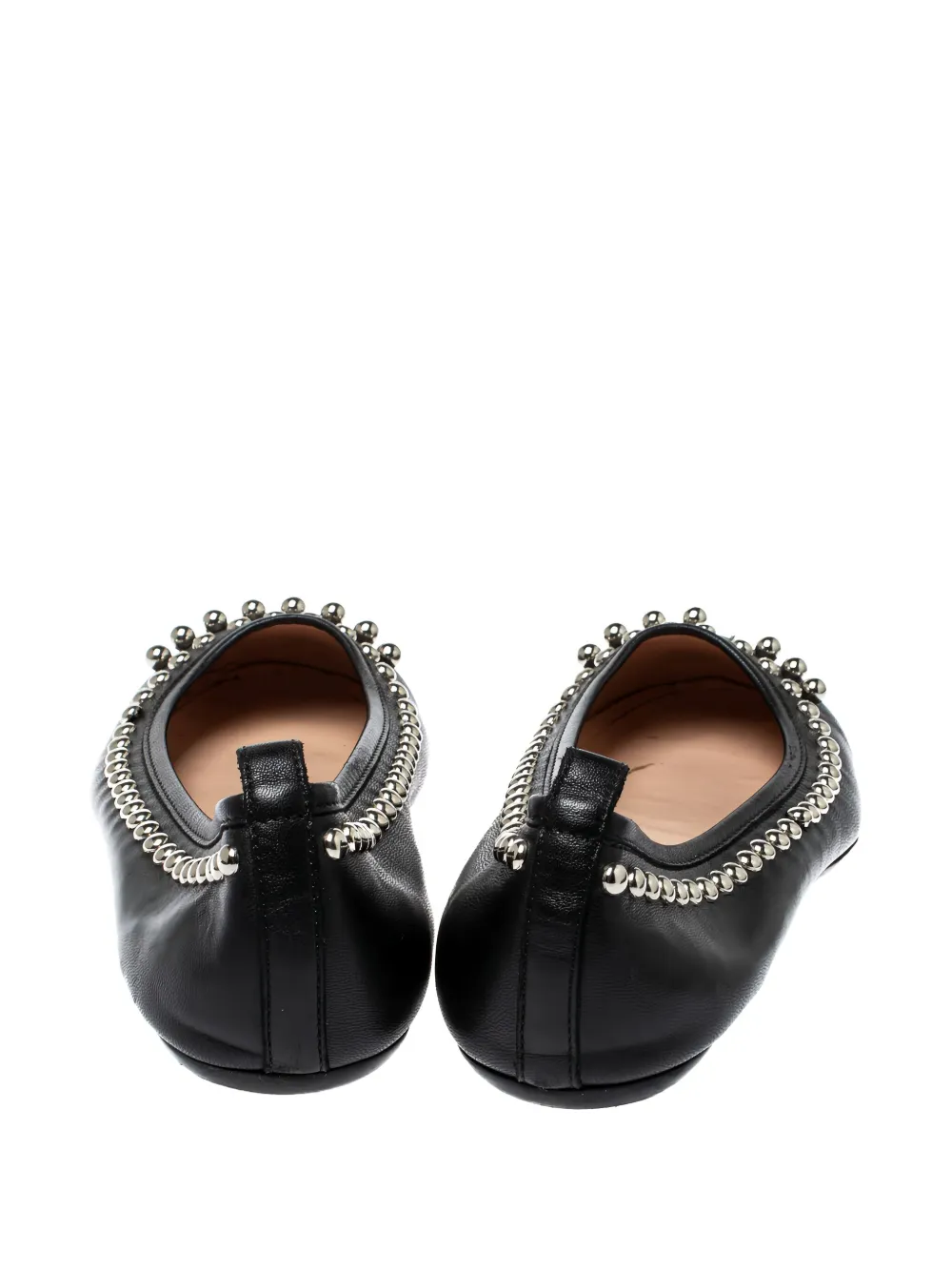 Tod's Vintage Leren ballerina's met studs - Zwart