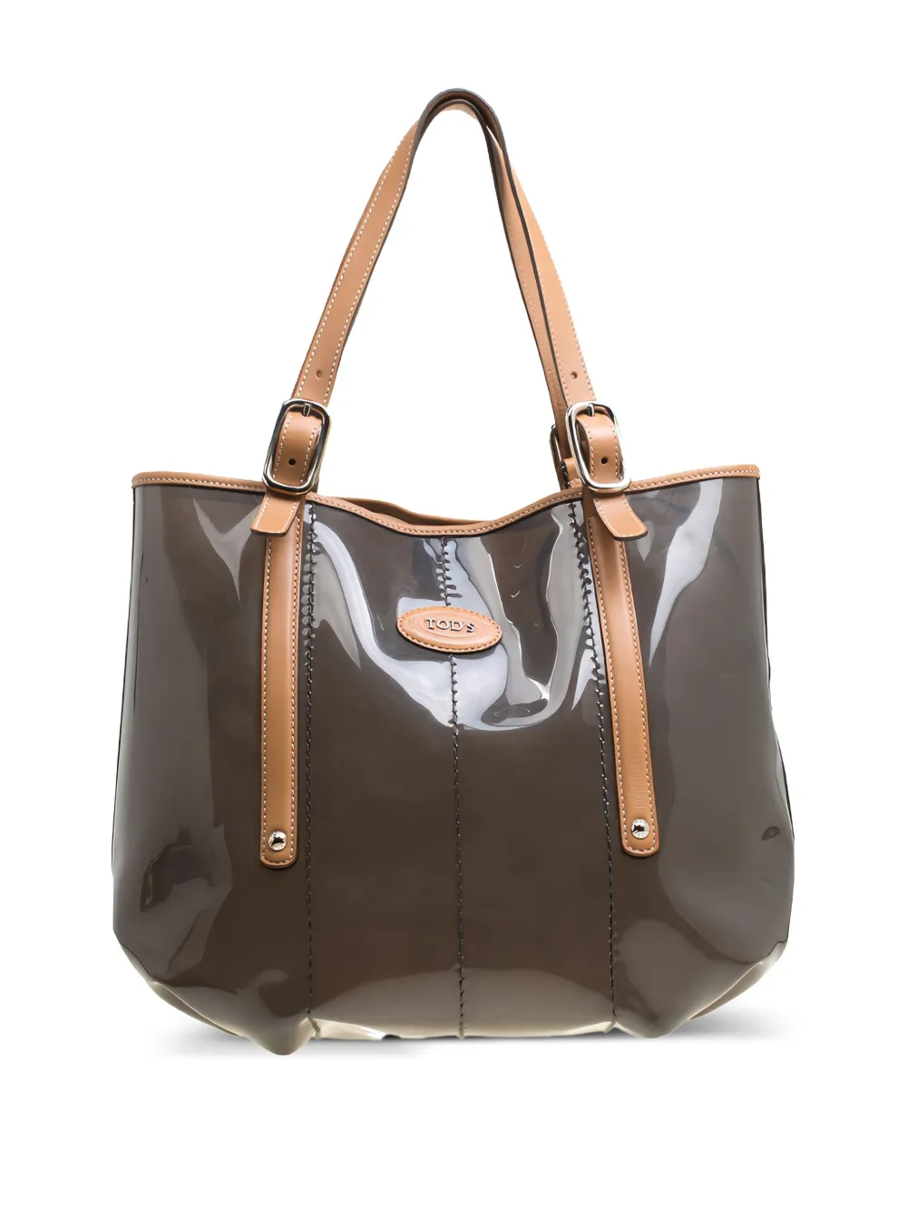 Tod's Vintage レザートリム ハンドバッグ - ブラウン Tod's Vintage レザートリム ハンドバッグ - ブラウン