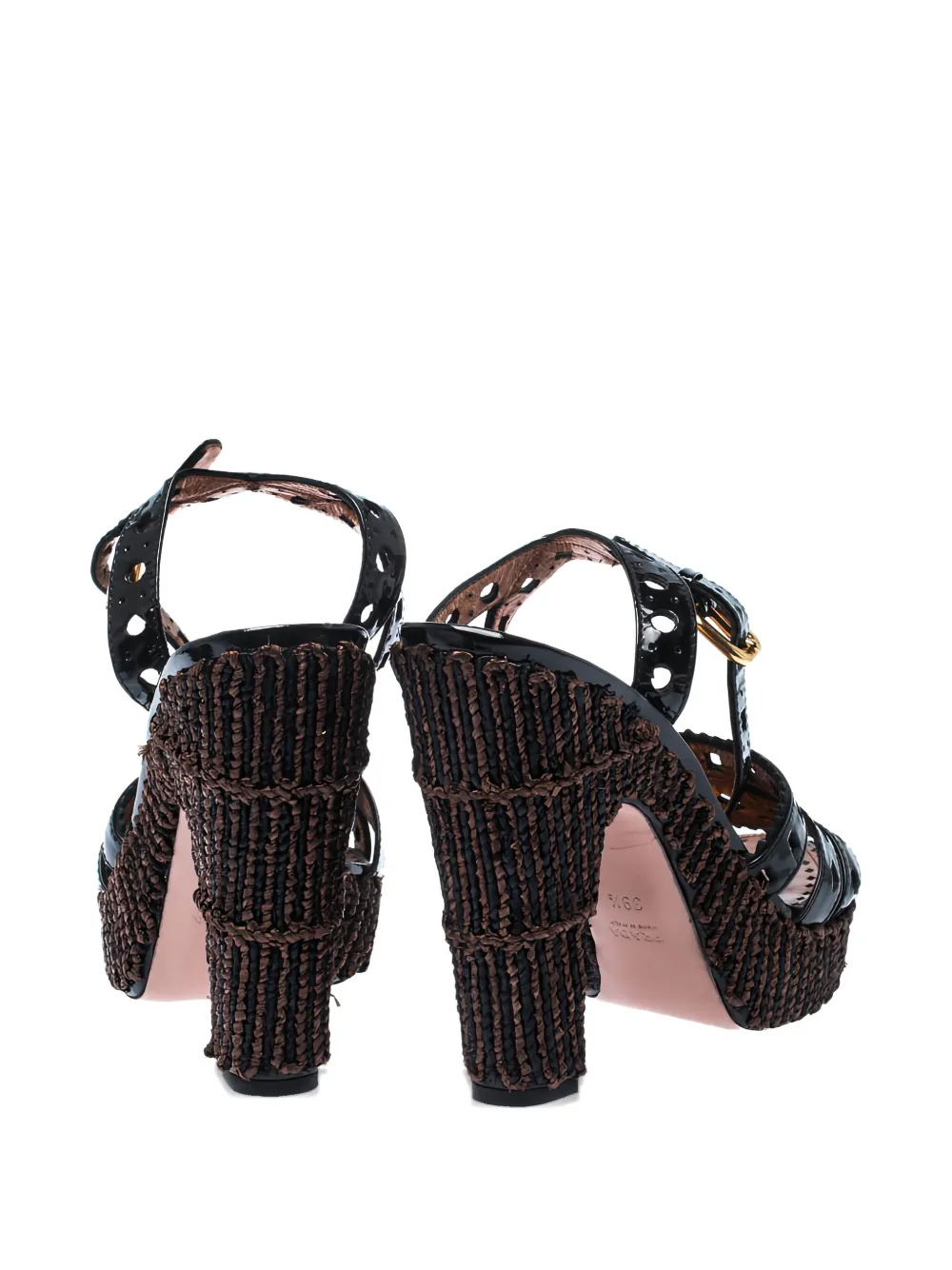 Prada Pre-Owned Lakleren sandalen - Zwart