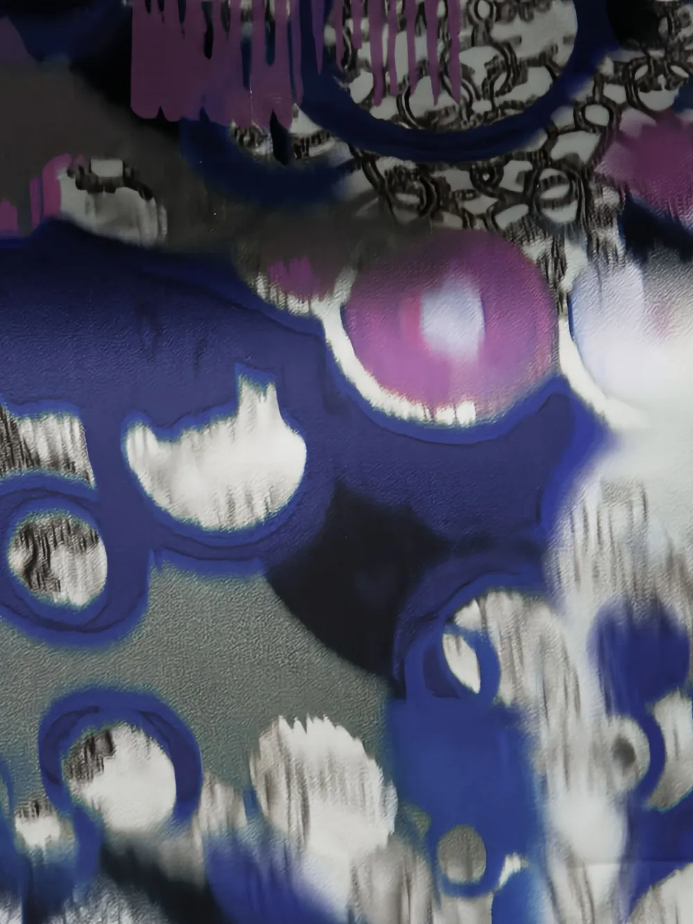 Pre-owned Erdem Abstract-pattern Print Dress In Blue