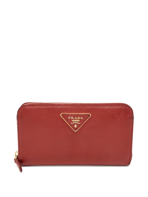 Prada Pre-Owned triangle-logo zip wallet