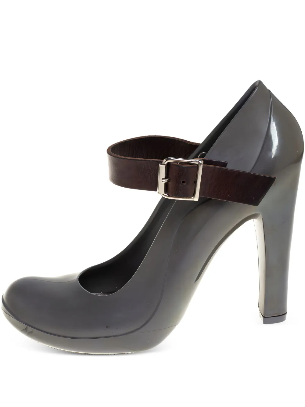 Marni Pre-Owned 105mm leather sandals | Grey | Image 1