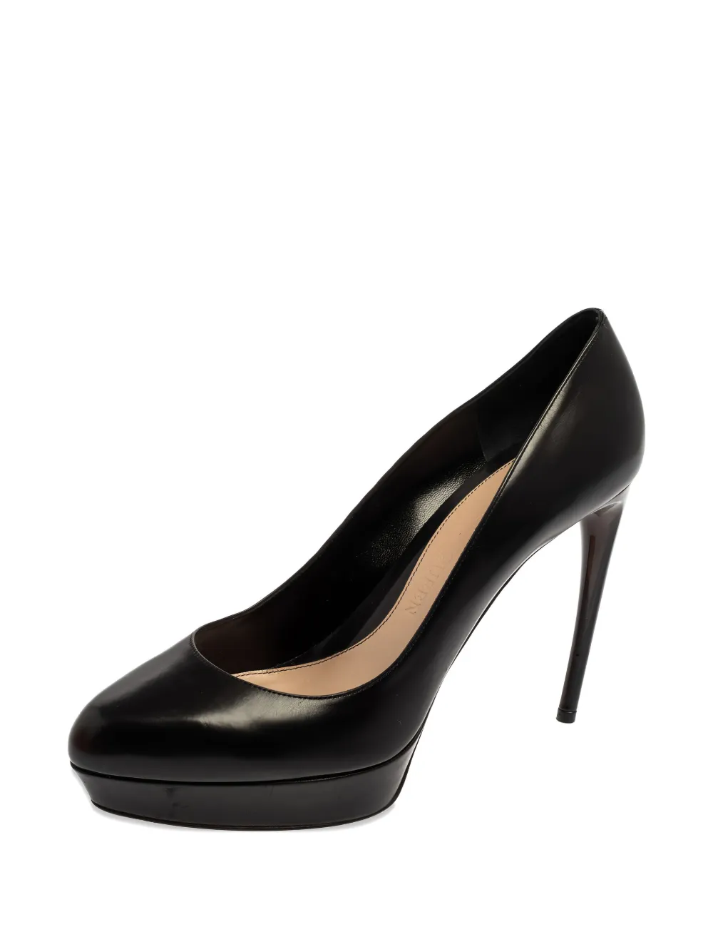 Alexander McQueen Pre-Owned 115 mm leren pumps met hak - Zwart