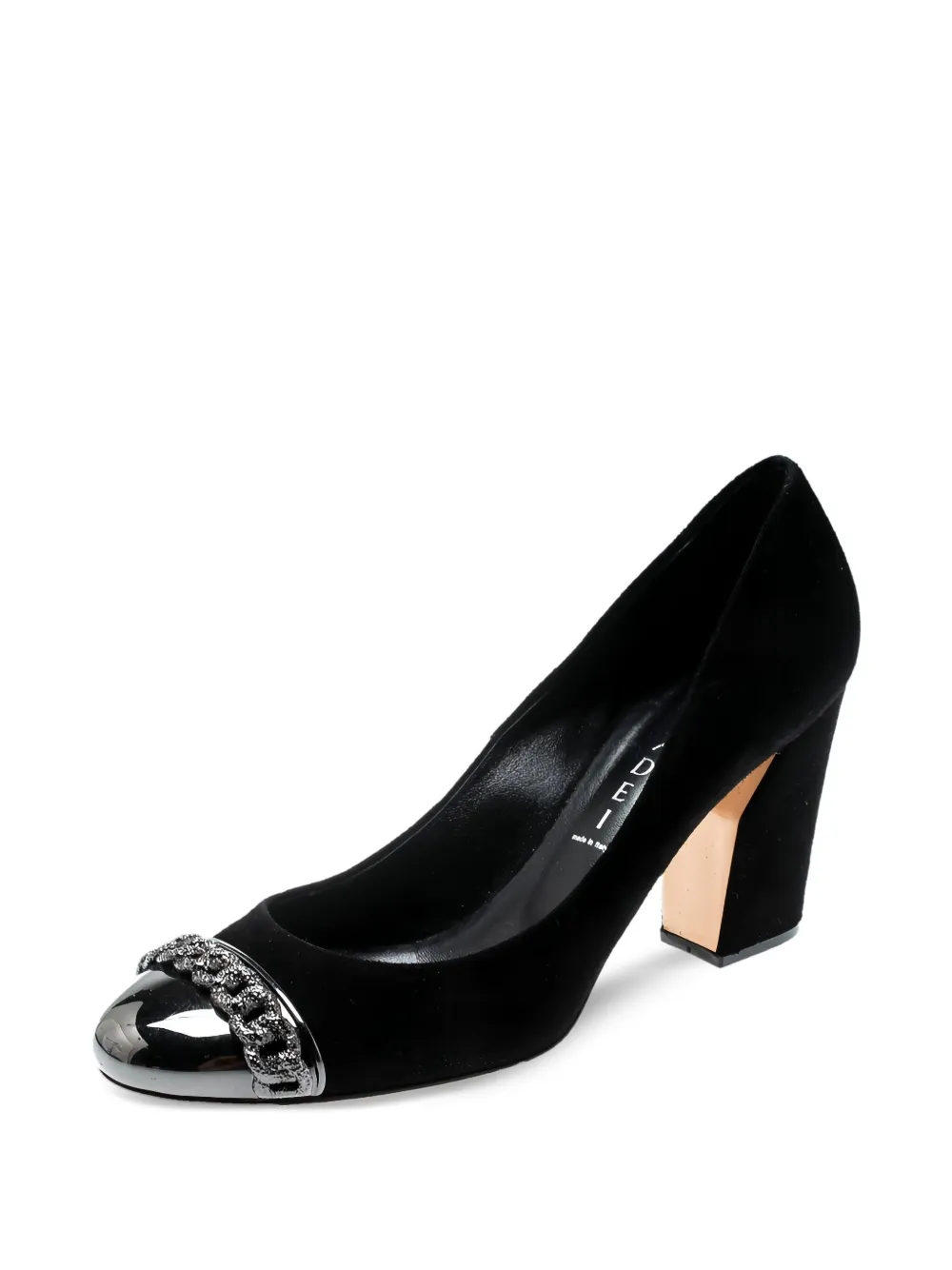 Casadei Pumps met leren hak - Zwart
