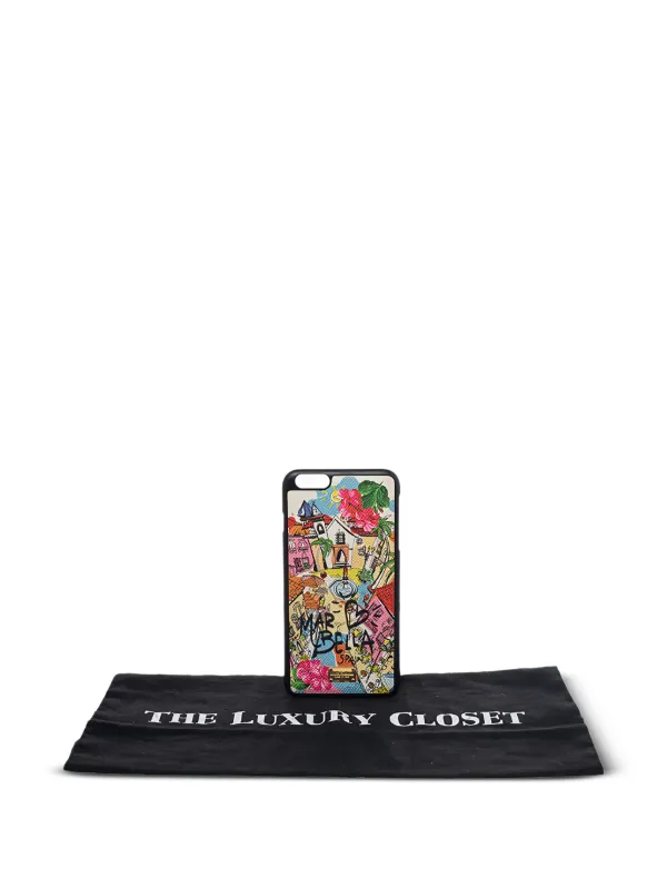 Dolce & Gabbana Pre-owned Graphic-print Leather Iphone 6/6S Case in Blue