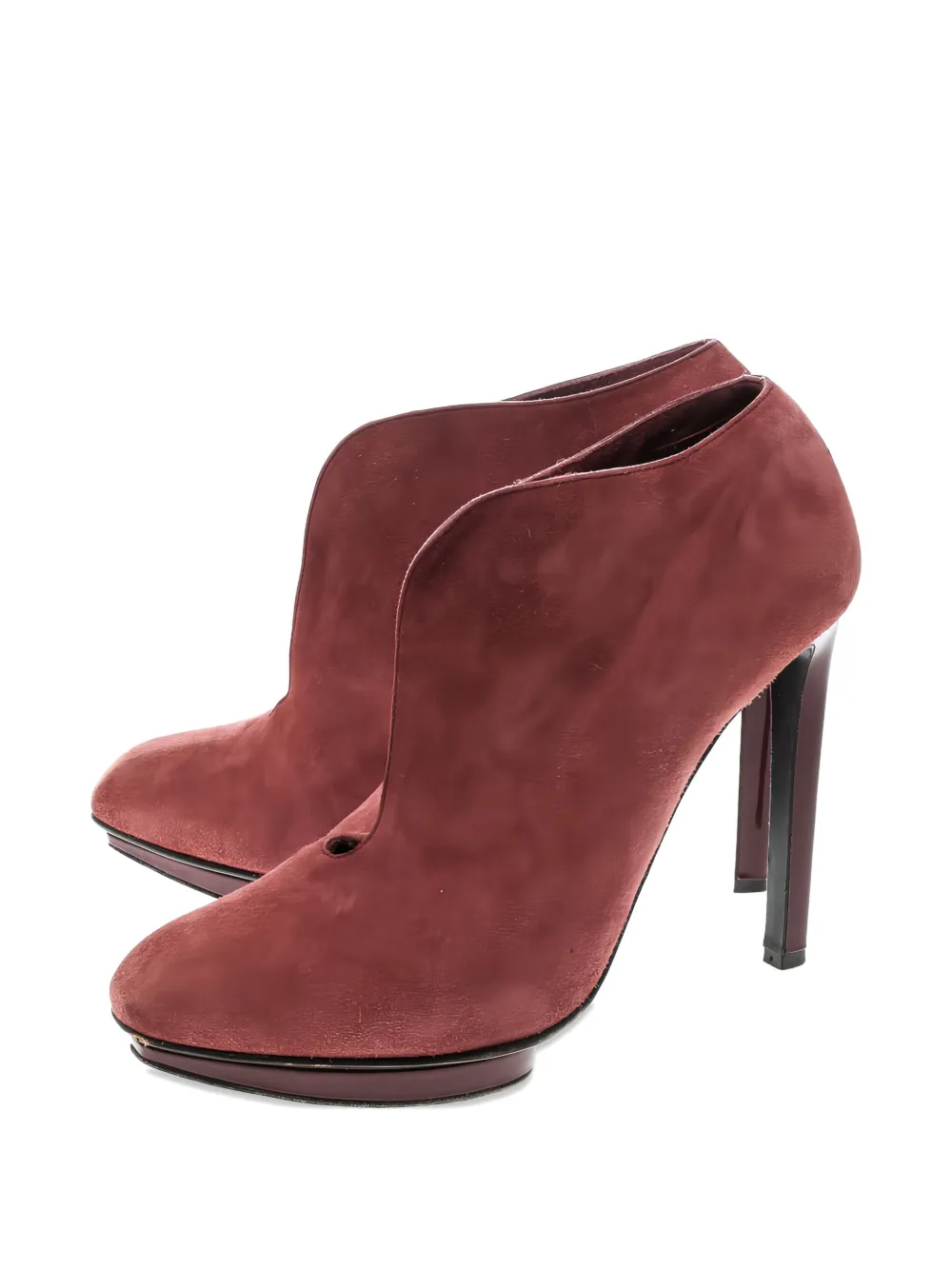 Alexander McQueen Pre-Owned 115 mm leren enkellaarzen - Rood