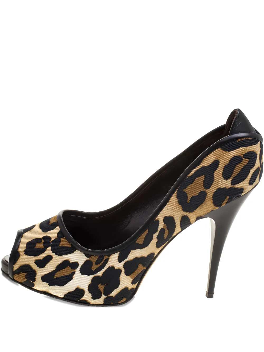 110mm leather heeled pumps