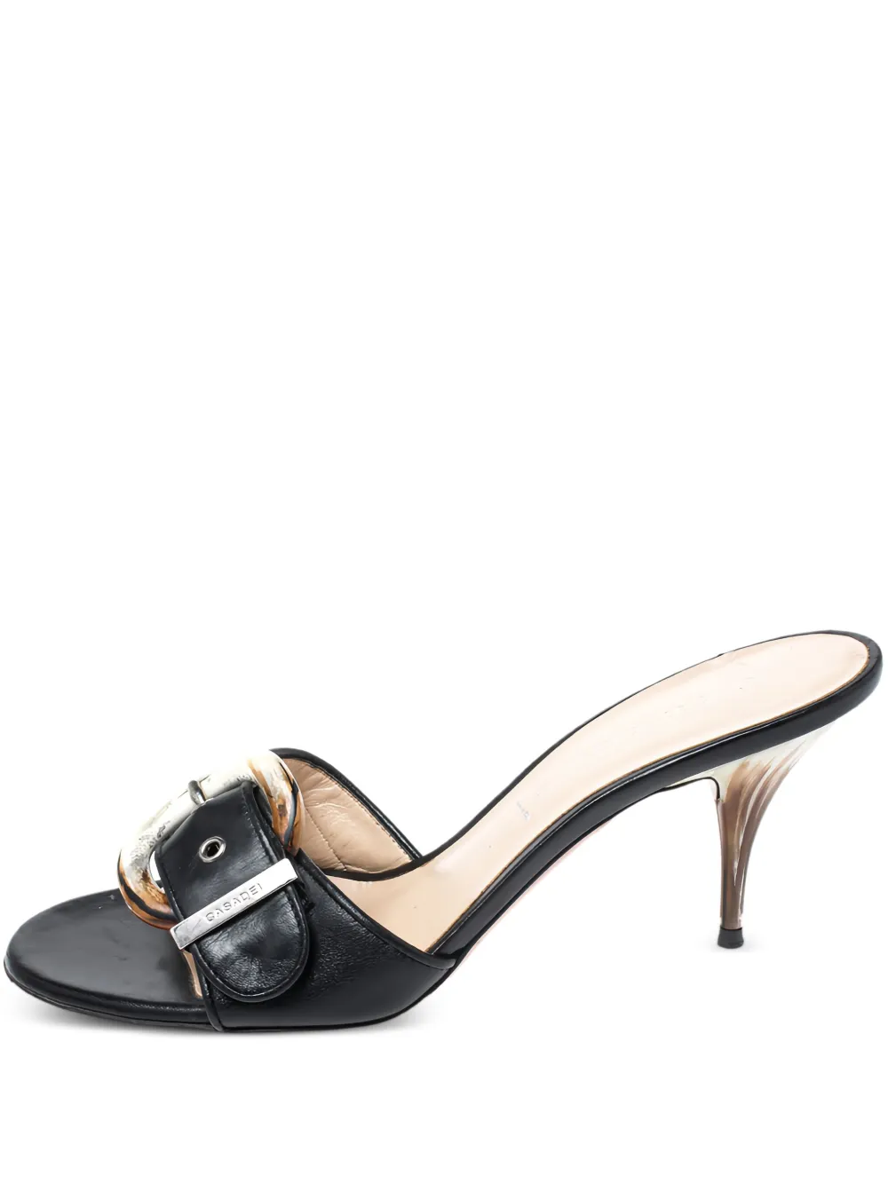 Casadei Vintage pre-owned 70mm buckle-detailed sandals | Black | Image 1