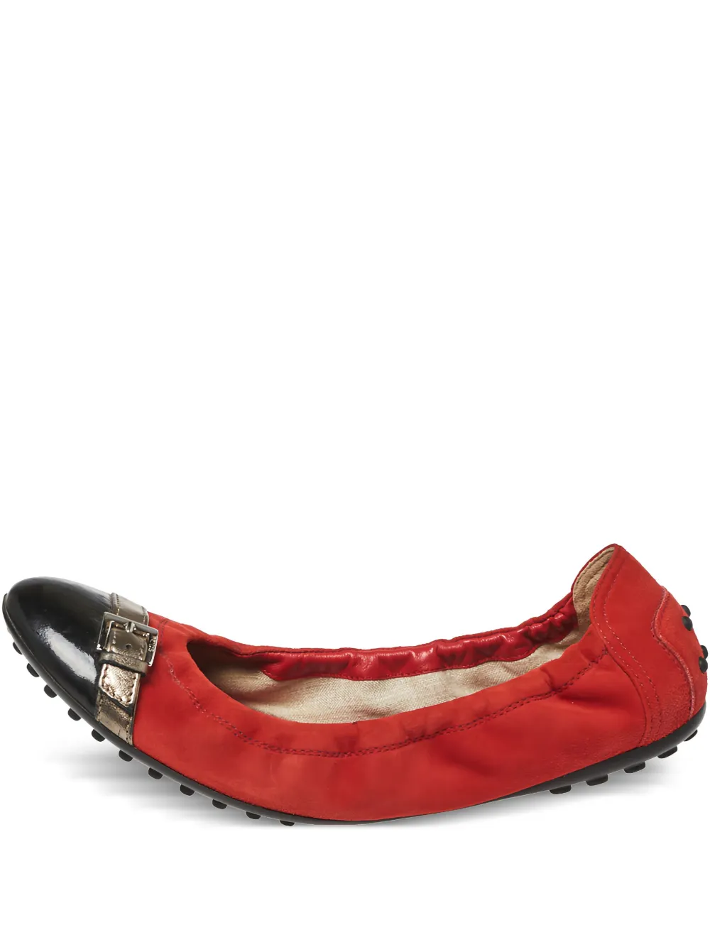 Tod's プレオウンド Scrunch フラットシューズ - レッド Tod's プレオウンド Scrunch フラットシューズ - レッド