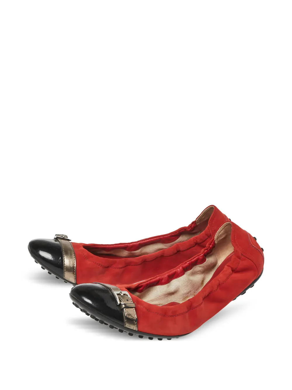 Tod's Pre-owned Scrunch ballerina's - Rood