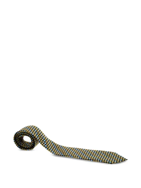 Lanvin Pre-Owned ربطة عنق حرير بنقش كاروهات