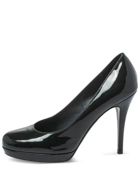 Saint Laurent Pre-Owned zapatillas de charol con tacón de 105mm