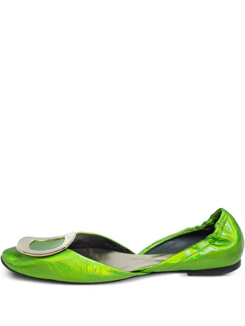 Roger Vivier Vintage metallic leather ballet flats