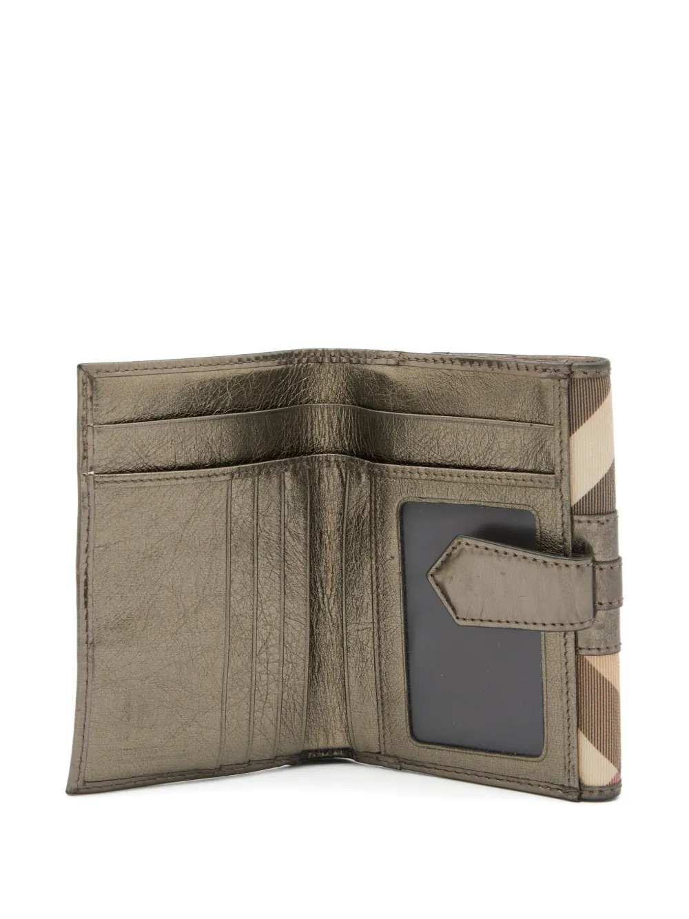 Burberry Pre-owned Check-print Wallet in Neutrals, view 3