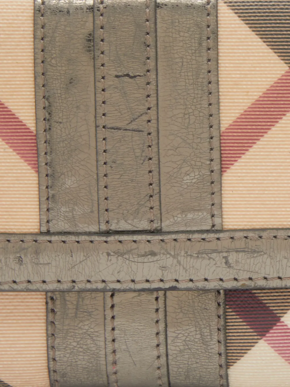 Burberry Pre-owned Check-print Wallet in Neutrals, view 4