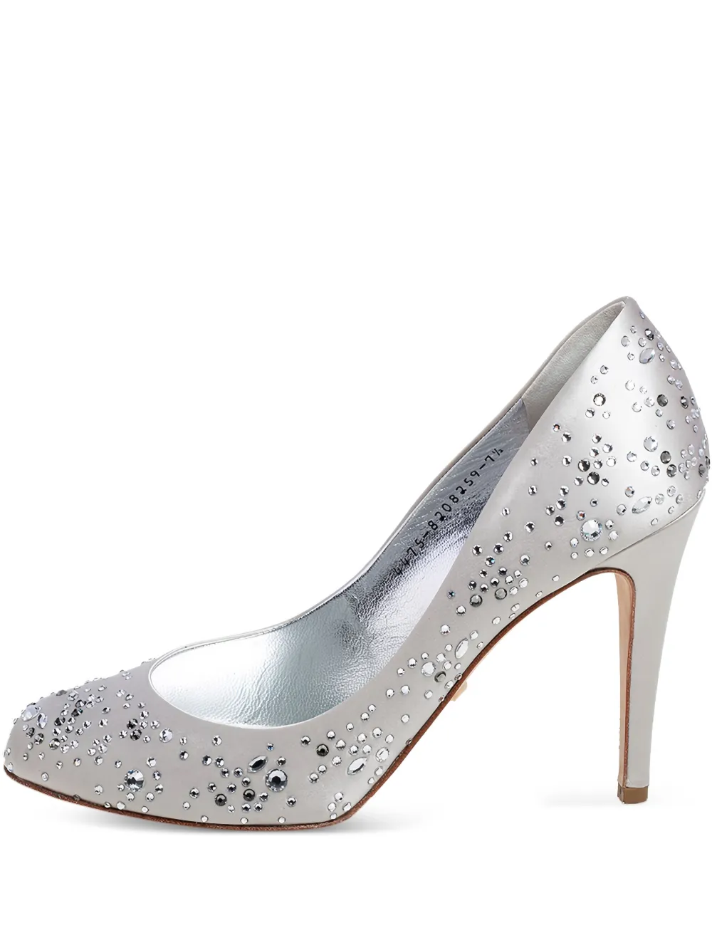 Gina pre-owned 115mm Audrey crystal-embellished pumps | Silver | Image 1