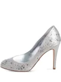Gina pre-owned 115mm Audrey crystal-embellished pumps - Silver