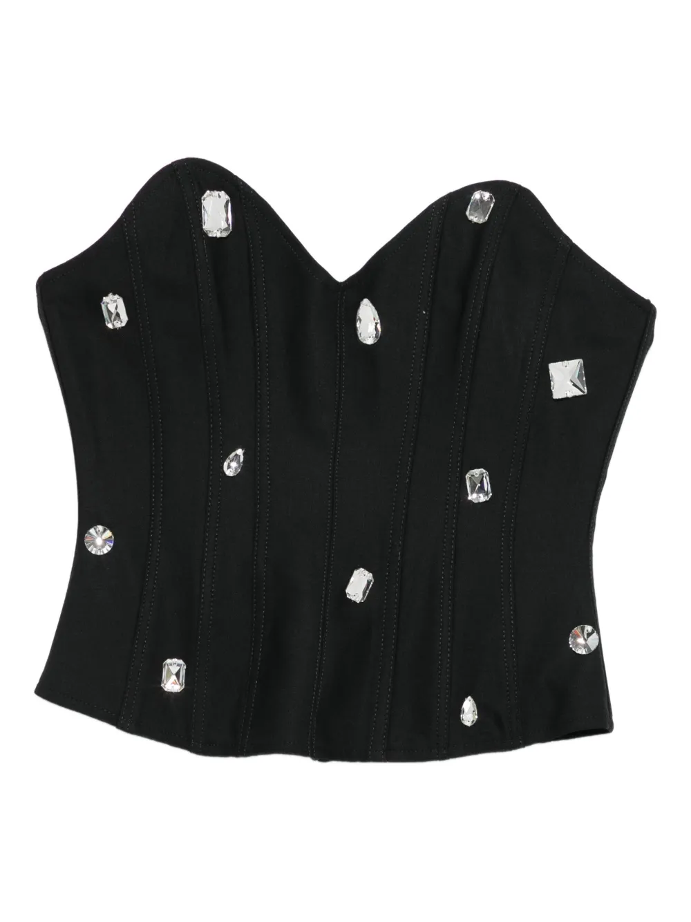 crystal-embellished corset top