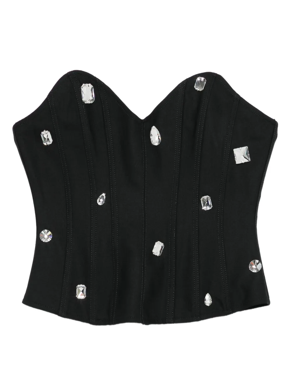 crystal-embellished corset top