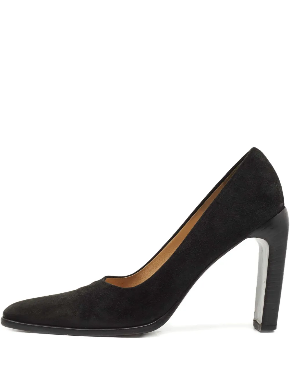 Gucci Pre-Owned 105mm suede heeled pumps | Black | Image 1