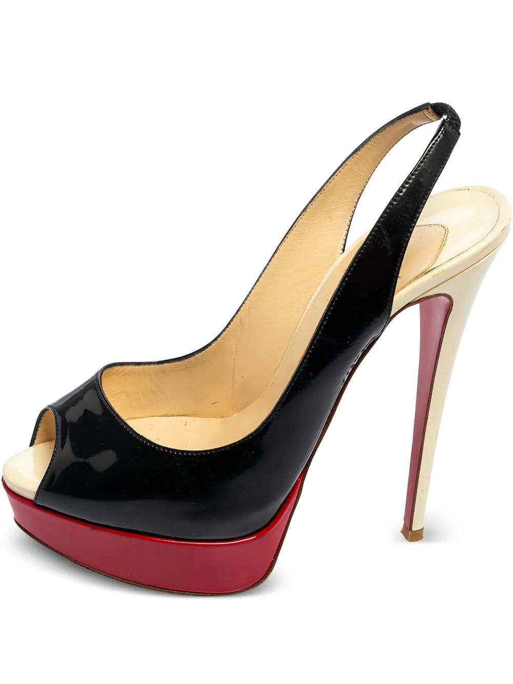 Christian Louboutin Pre-Owned sandalias con diseño color block y tacón de 150mm | negro | Image 1